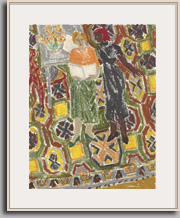 THE SHEIK'S TILES   2002    oil pastel   26" x 19½"